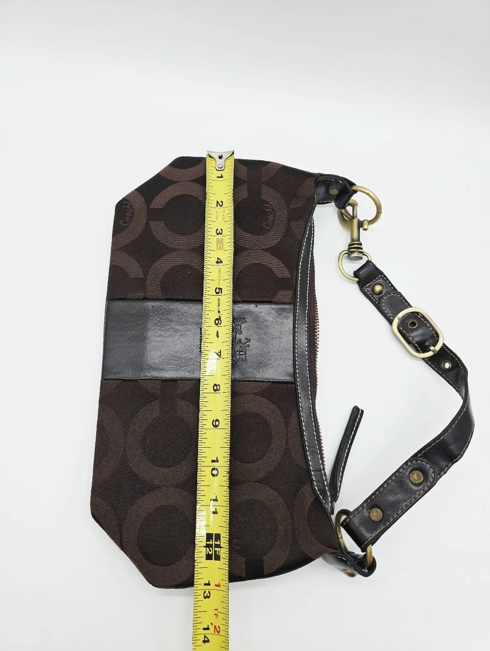 COACH Y2K Vintage Mini Small Demi Zip Top Handle Satchel Canvas RARE